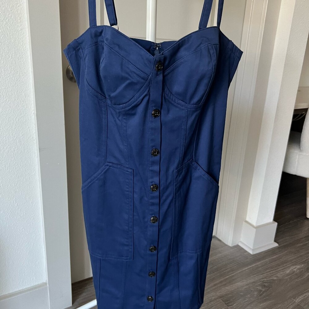 JCrew Navy Brasiere Dress, Size S